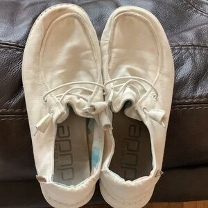 Hey Dude Cream Slip-On Shoes